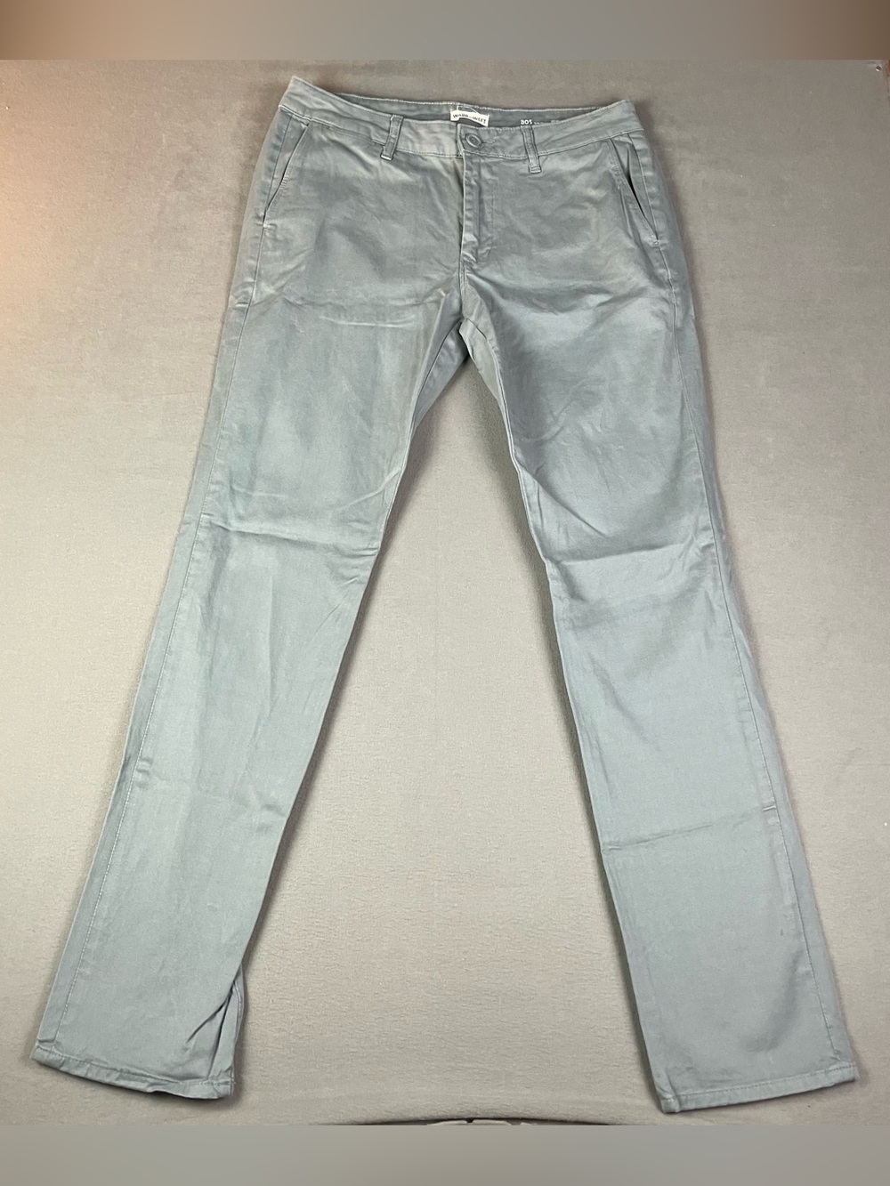 Warp + Weft Men’s Size 32x34 Bos Logan Slim Straight Chino Pants Moon Gray. In g